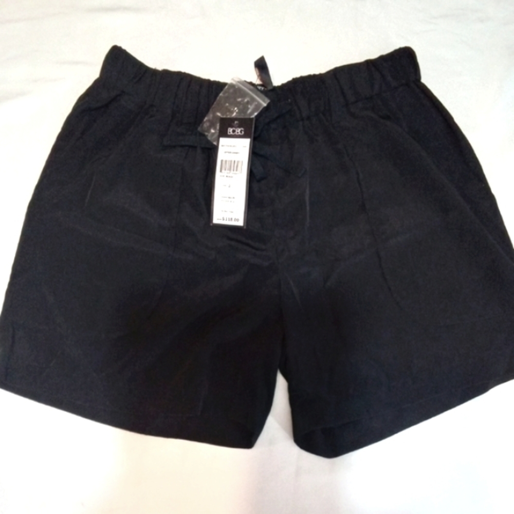 BCBG SPORT'S SHORTS BLACK DRAWSTRING BRANDNEW W/ T - Picture 3 of 3